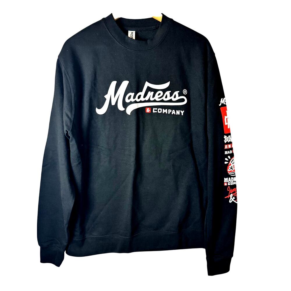 Independent Madness Company Black Crewneck Sweatshirt Skateboarding Graphic